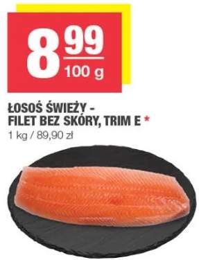 Łosoś świeży - filet bez skóry, trim E