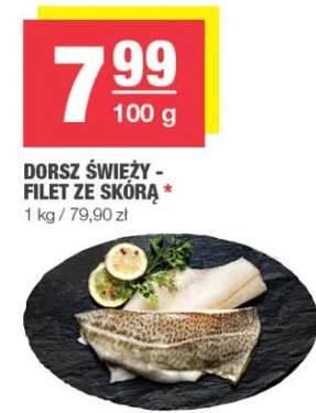 Dorsz świeży - filet ze skórą