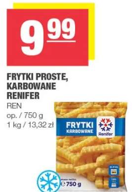 Frytki proste, karbowane