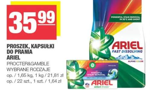 Proszek, kapsułki do prania Ariel