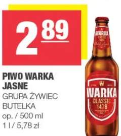 Piwo Warka Jasne