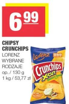 Chipsy Crunchips wybrane rodzaje