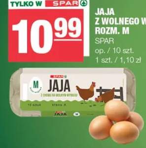 Jaja z wolnego wybiegu rozmiar M