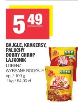 Bajgle krakersy, paluch dobry chrup lajkonik wybrane rodzaje