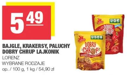 Bajgle, krakersy, paluchy dobry chrup łajonik wybrane rodzaje