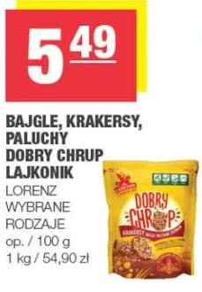 Bajgle, krakersy, paluszki dobry chrup łajkonik