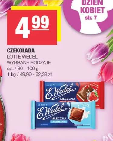 Czekolada mleczna wybrane rodzaje