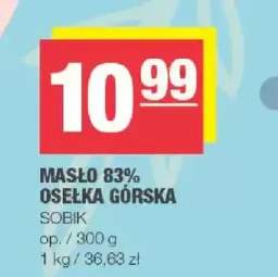 Masło 83% osełka górska