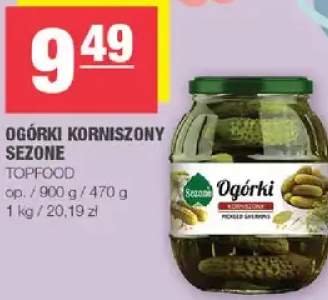 Ogórki korniszony sezone