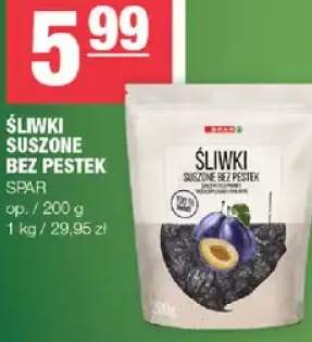Śliwki suszone bez pestek