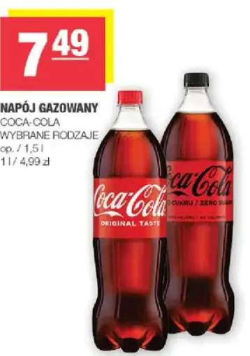 Napój gazowany wybrane rodzaje