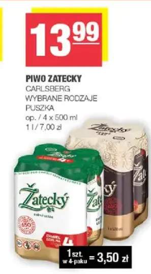 Piwo Żatecky wybrane rodzaje puszka