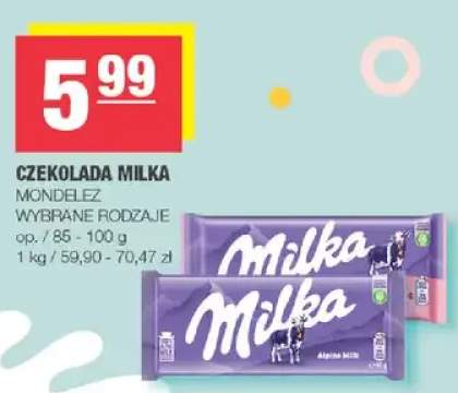 Czekolada mleka wybrane rodzaje