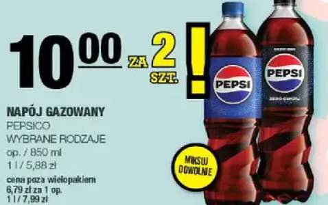 Napój gazowany wybrane rodzaje