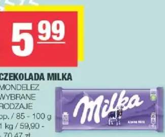 Czekolada mleczna wybrane rodzaje