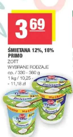Śmietana 12%, 18%