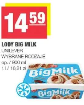 Lody Big Milk wybrane rodzaje