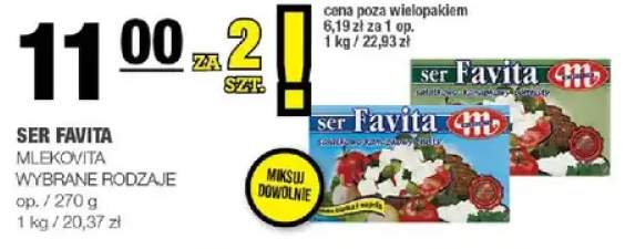 Ser Favita mlekovita wybrane rodzaje