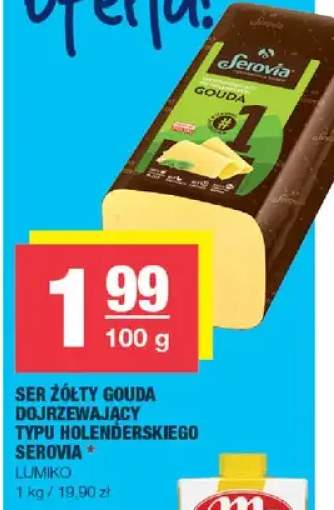 Ser żółty Gouda dojrzewający typu holenderskiego Serovia
