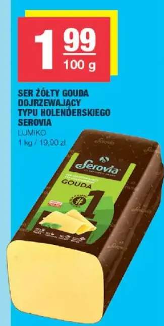 Ser żółty gouda dojrzewający typu holenderskiego