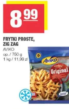 Frytki proste, zig zag
