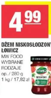 Dżem niskosłodzony łowicz wybrane rodzaje