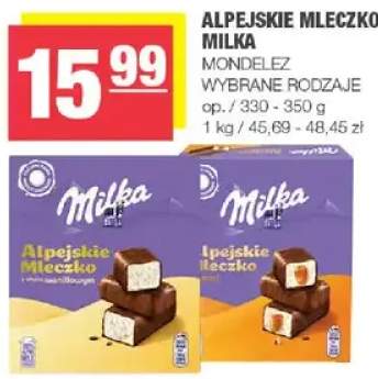 Alpejskie mleczko milka wybrane rodzaje
