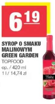 Syrop o smaku malinowym