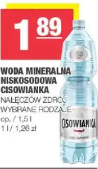 Woda mineralna niegazowana Cisowianka