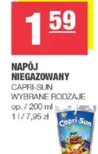 Napój niegazowany wybrane rodzaje