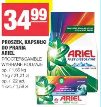 Proszek, kapsułki do prania Ariel