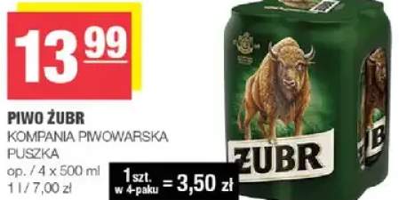 Piwo Żubr puszka