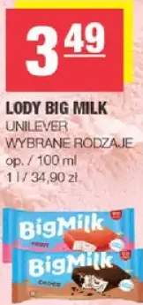 Lody Big Milk wybrane rodzaje