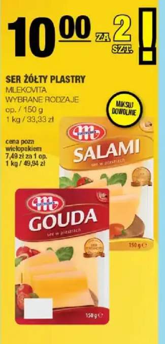 Ser żółty plastry Mlekovita