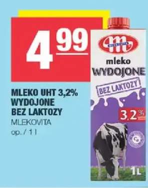 Mleko UHT 3,2% Wydojone bez laktozy Mlekovita
