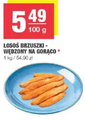 Łosoś brzuszki wędzony na gorąco