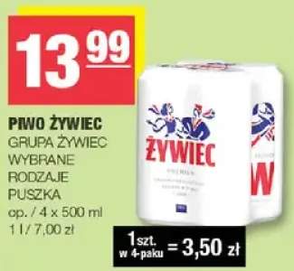 Piwo Żywiec Grupa Żywiec puszka 4-pak
