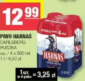 Piwo Harnaś Carlsberg puszka 4-pak