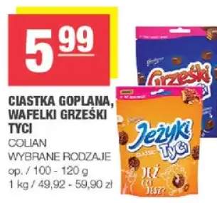 Ciastka Goplana Wafelki Grześki Tyci Colian
