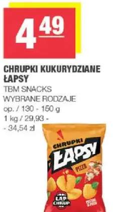 Chrupki Kukurydziane Łapsy TBM Snacks