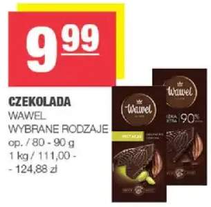 Czekolada Wawel wybrane rodzaje
