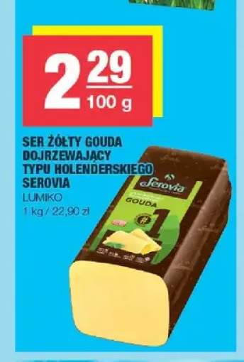 Ser żółty Gouda dojrzewający typu holenderskiego Serovia Lumiko