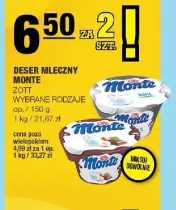 Deser mleczny Monte Zott