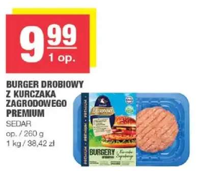 Burger drobiowy z kurczaka Zagrodowego Premium Sedar