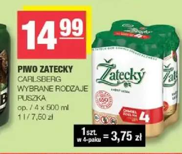 Piwo Zatecky Svetly Lezak 4-pak 500ml