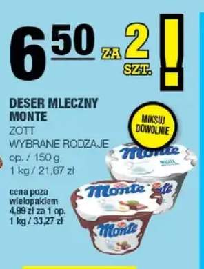 Deser mleczny Monte