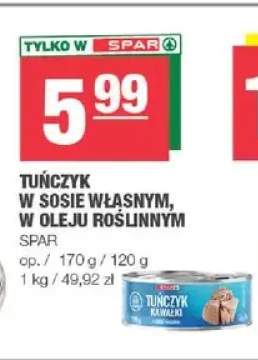 Tuńczyk w oleju roślinnym SPAR