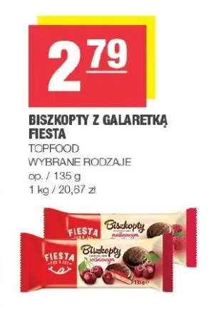 Biszkopty z galaretką malinową Fiesta +1 wariant