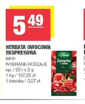 Herbata owocowa ekspresowa Bifix