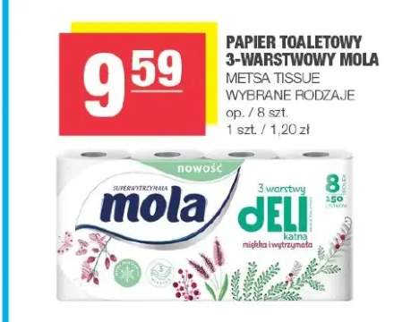 Papier toaletowy 3-warstwowy Mola 8-pak